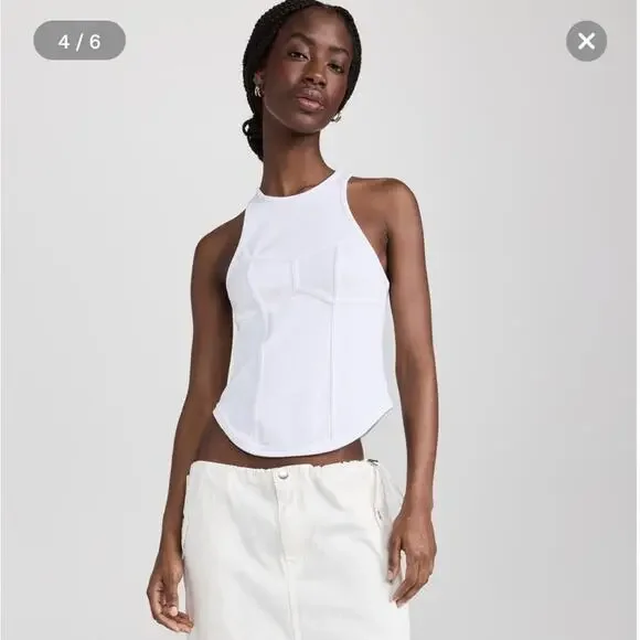 New NWT A.L.C. Watson Bustier White Tank - Picture 5 of 10